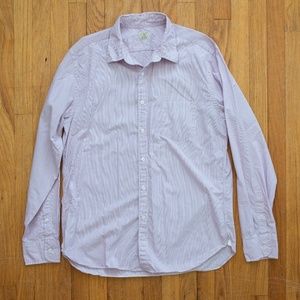 J Crew Striped Long Sleeve Button Front Shirt L